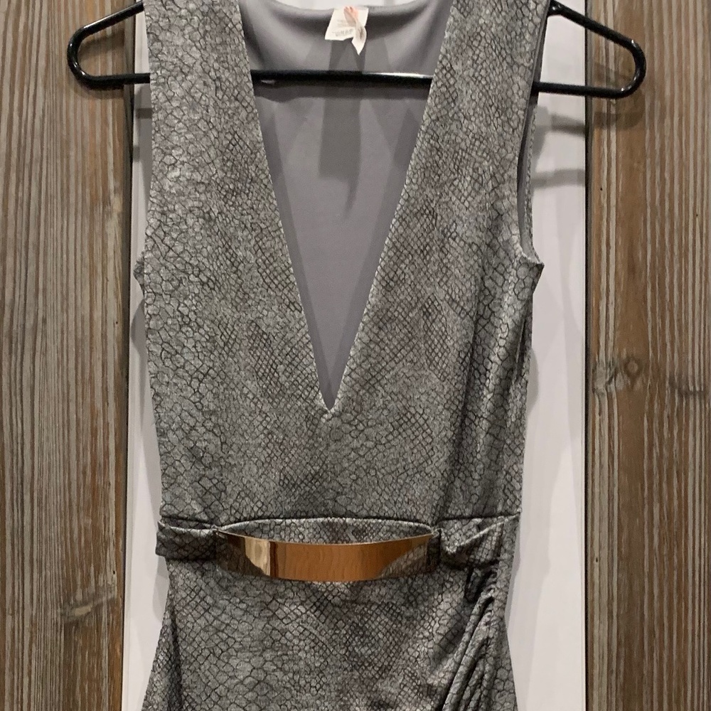 Amazingly sexy deep plunge neckline dress